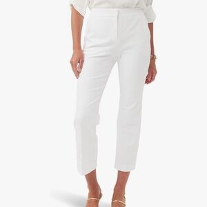 Trina Turk White Lulu Cropped Pant